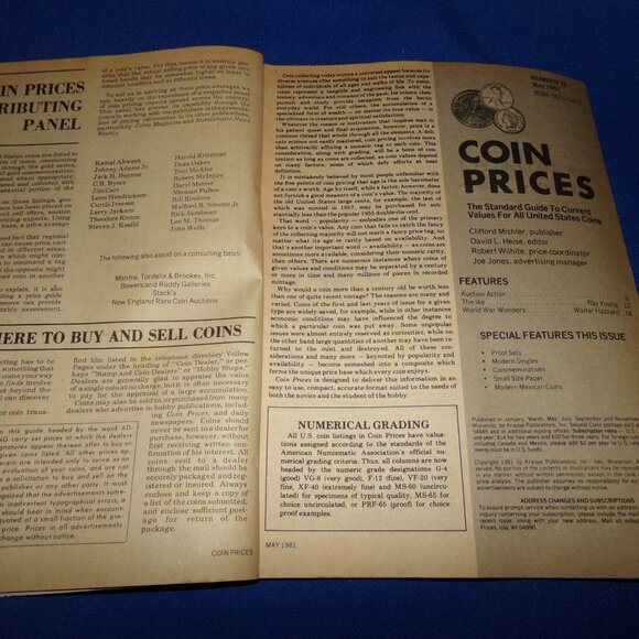 Coins Prices - Vintage Magazine for Coin Collectors - May 1981 - No 78 - Picture 3 of 7
